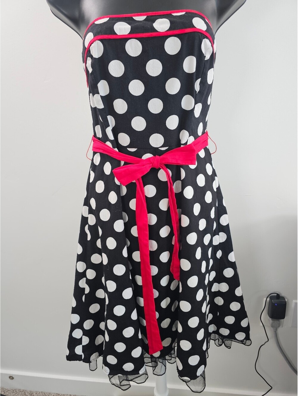 Snap Rockabilly Strapless Dress Sz 7